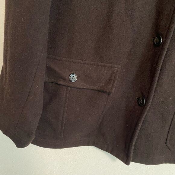 J. Crew Women's Wool Pea Coat Brown Size M - Picture 3 of 6